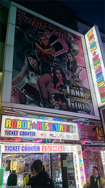 Robot restaurant tank girls Tokyo show