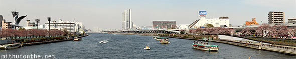 Sumida river panorama Tokyo