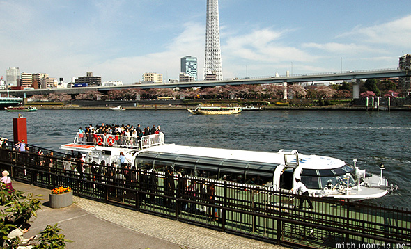 Sumida river tour boat pier Tokyo
