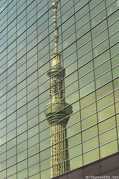 Tokyo Skytree reflection glass building