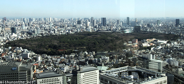 Yoyogi aerial view Tokyo