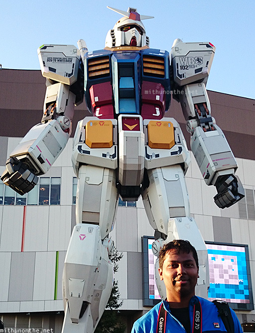Mithun Divakaran Gundam statue Diver City mall