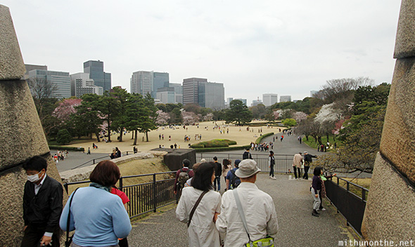 Tokyo Imperial east garden lawn Japan