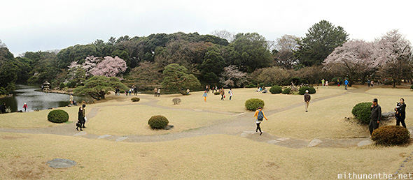 Tokyo Imperial garden panorama Japan