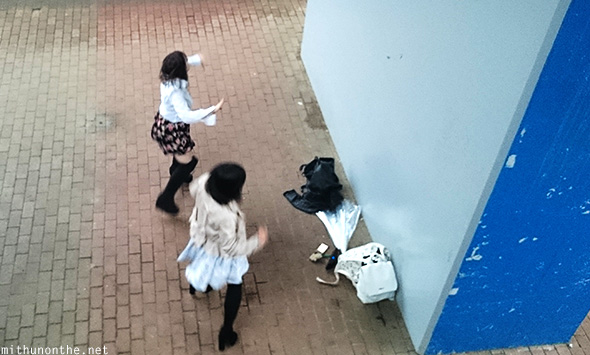 Girls dance practice Harajuku Tokyo