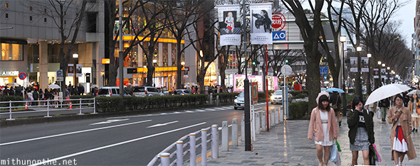 Jingumae road Tokyo panorama