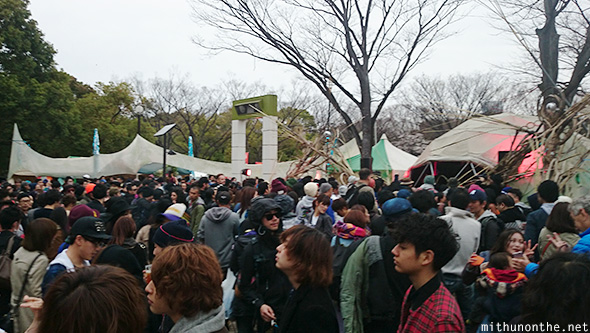 Live music Yoyogi park crowd Tokyo