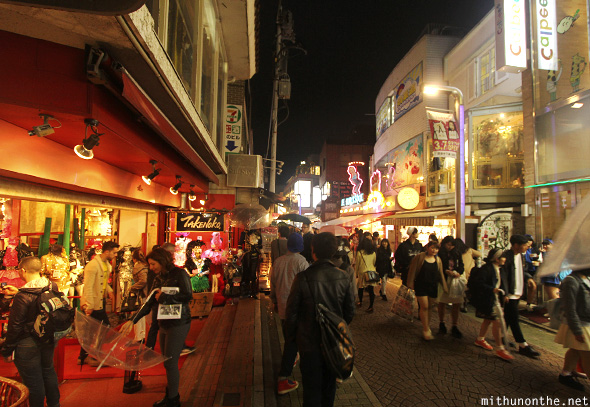 Takeshita street Harajuku at night-tokyo