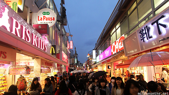 Takeshita street shops Tokyo Japan