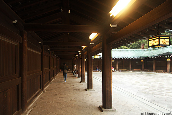 Wooden Meiji shrine halls Tokyo