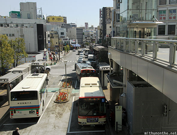 Bus depot Odawara station Japan