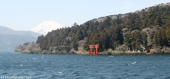 Lake Ashi torii view Hakone