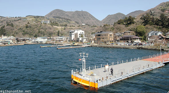 Leaving lake ashi pier Hakone