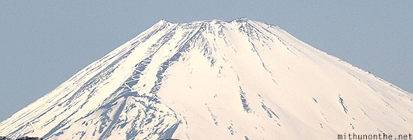 Mount Fuji peak from Lake Ashi