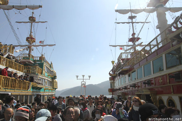 Pirate boats Hakone cruise tours