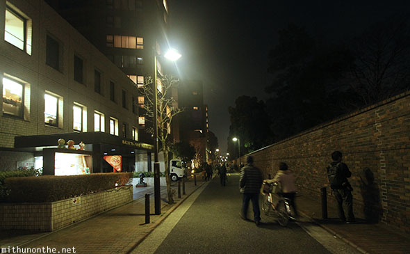 Tokyo night road streetlight
