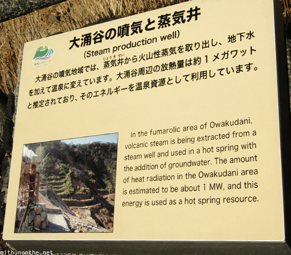 Steam production well Owakudani Hakone