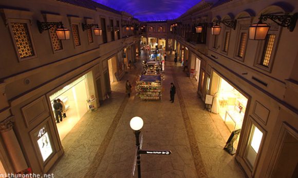 Inside Venus Fort mall shops Japan
