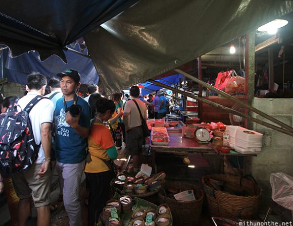 Samut Songkhram umbrella market Thailand