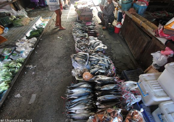 Seafood railway market Samut Songkhram