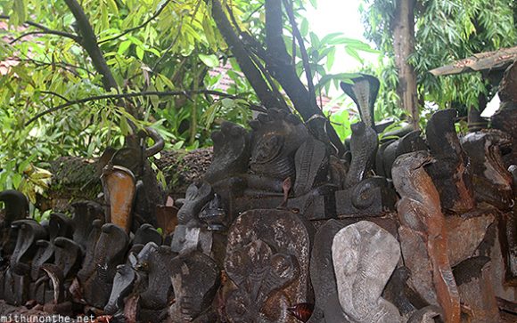 Snake statues Perallssery temple Kannur