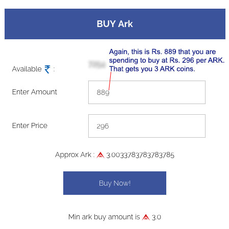 How to buy ARK Buyucoin India