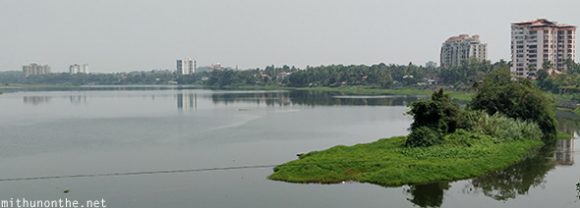 Aluva river Kerala backwater apartment