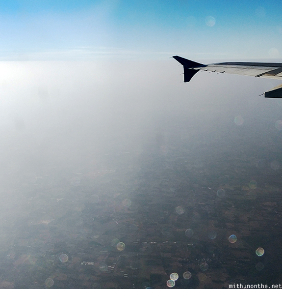 Bangalore above clouds Go Air