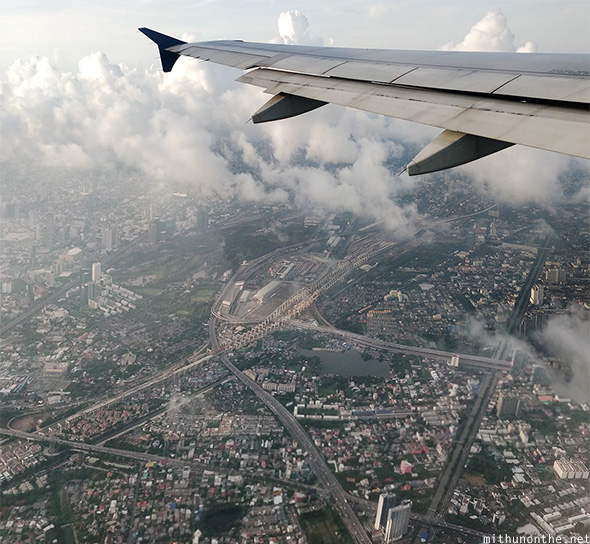 Bangkok view take off from Don Muang