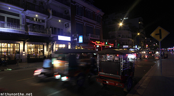 Phnom Penh tuktuk night