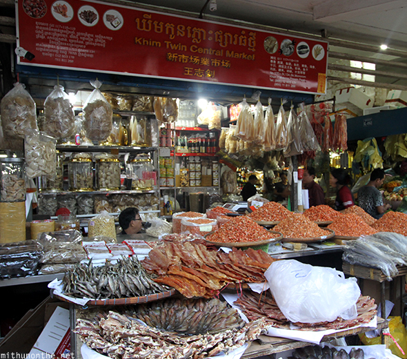 Dried foods Central market Phnom Penh