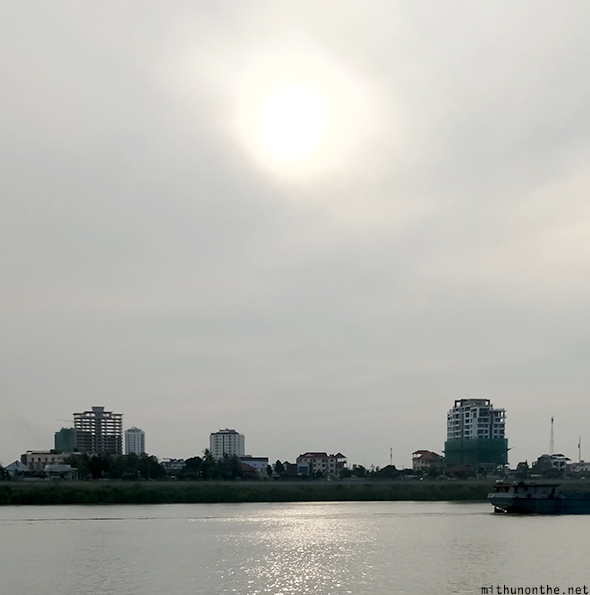 Mekong river sunrise Phnom Penh