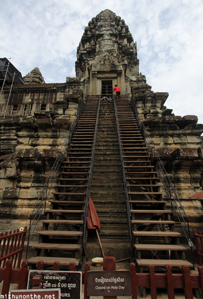 Steps closed Angkor Wat