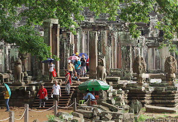 Bayon temple tourists Cambodia