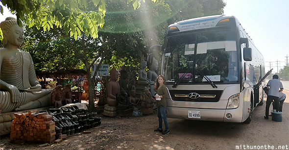 Giant Ibis bus rest stop Cambodia