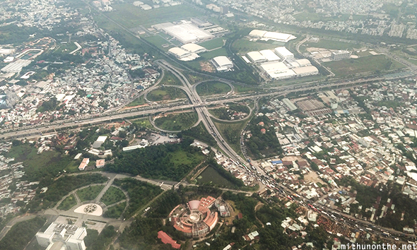 Ho Chi Minh City highway aerial