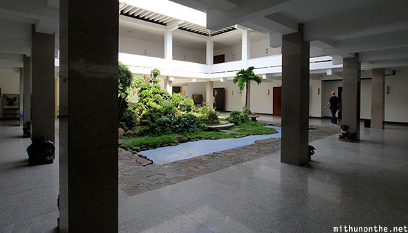 Downstairs reunification palace Vietnam