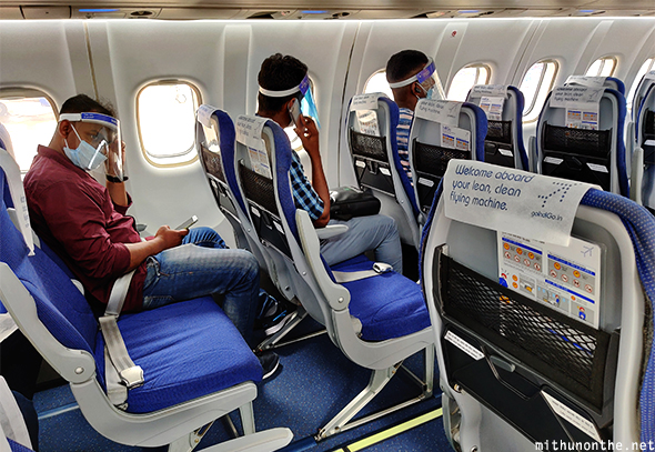 Inside seats Indigo ATR 72-600 plane