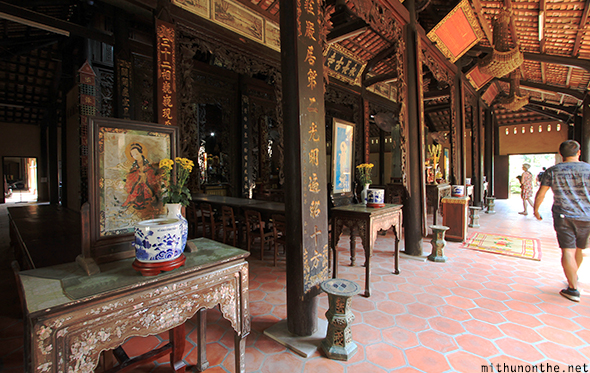 Prayer hall Vinh Trang pagoda Vietnam