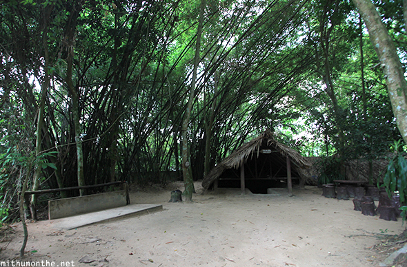 Cu Chi tunnel forest bunker Vietnam