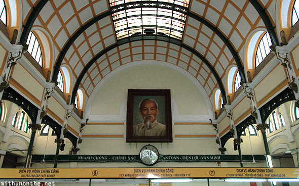 Ho Chi Minh portrait Saigon post office