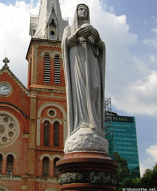 Mary statue Notre Dame cathedral Saigon