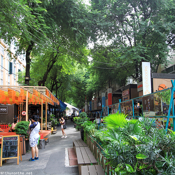 Saigon book street trees Vietnam