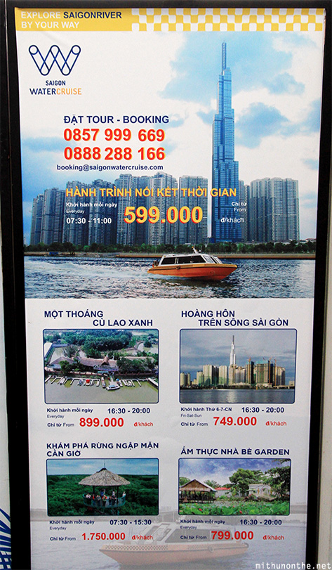 Saigon river cruise tours Vietnam