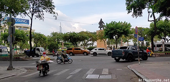 Walking to Riverside Saigon Vietnam