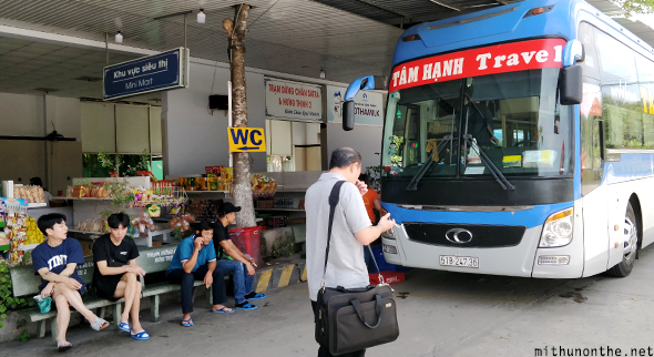 Rest stop Vietnam bus journey
