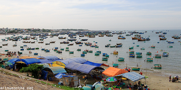 Lots of fishing boats Vietnam