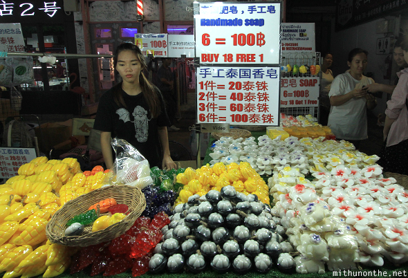 Fruit soaps Rodfai night market Bangkok