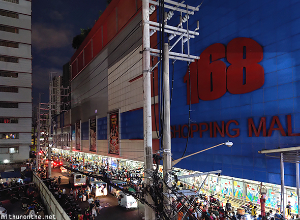 168 shopping mall at night Manila