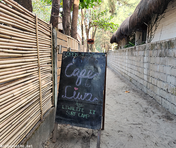 Cafe de Liwa surf camp Zambales